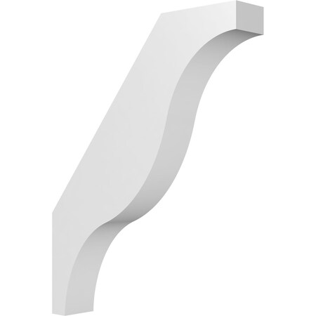 Ekena Millwork 4-in. W x 22-in. D x 28-in. H Funston Architectural Grade PVC Knee Brace BRCP04X22X28FST